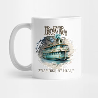 Dad: Steampunk At Heart Antique Ship Mug